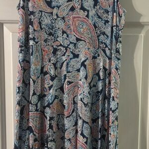 J. Jill Multicolor Paisley V-Neck Dress